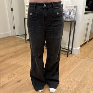 Women's Black Wide-Leg Jeans